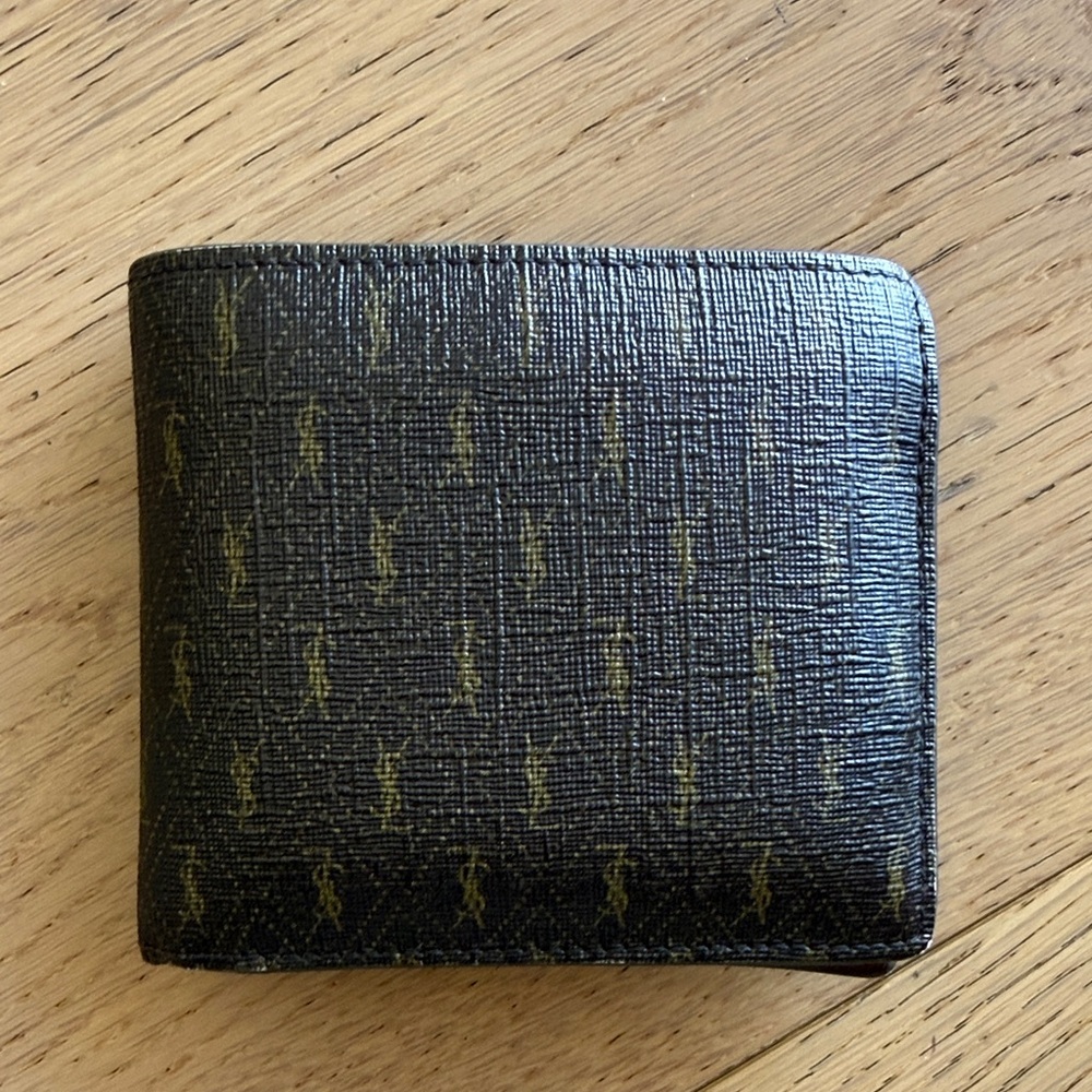 Saint Laurent Black and Gold Card Holder